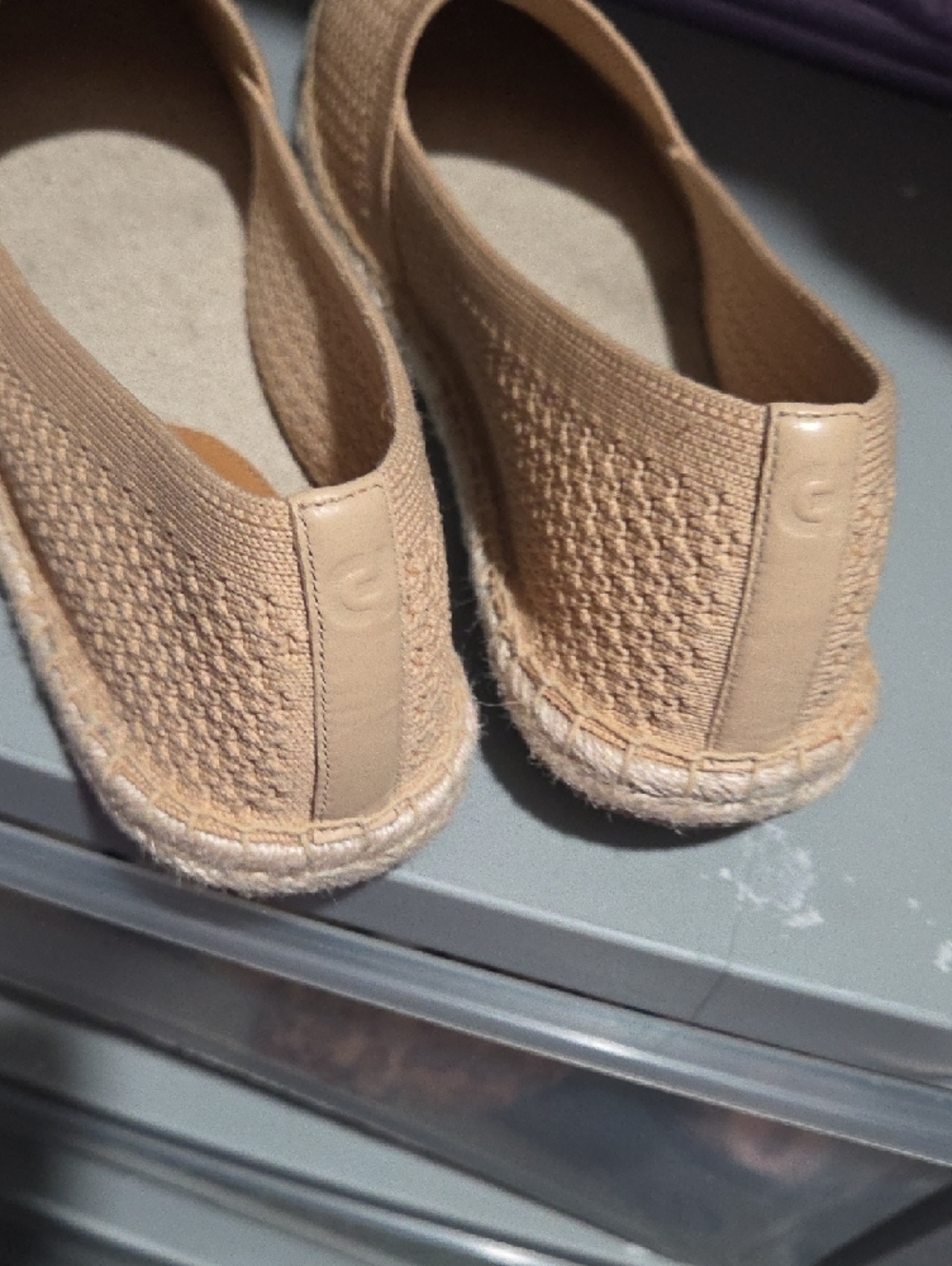 Cole Haan Womens Knit Slip-On Flats in Light Beige - Picture 7 of 7